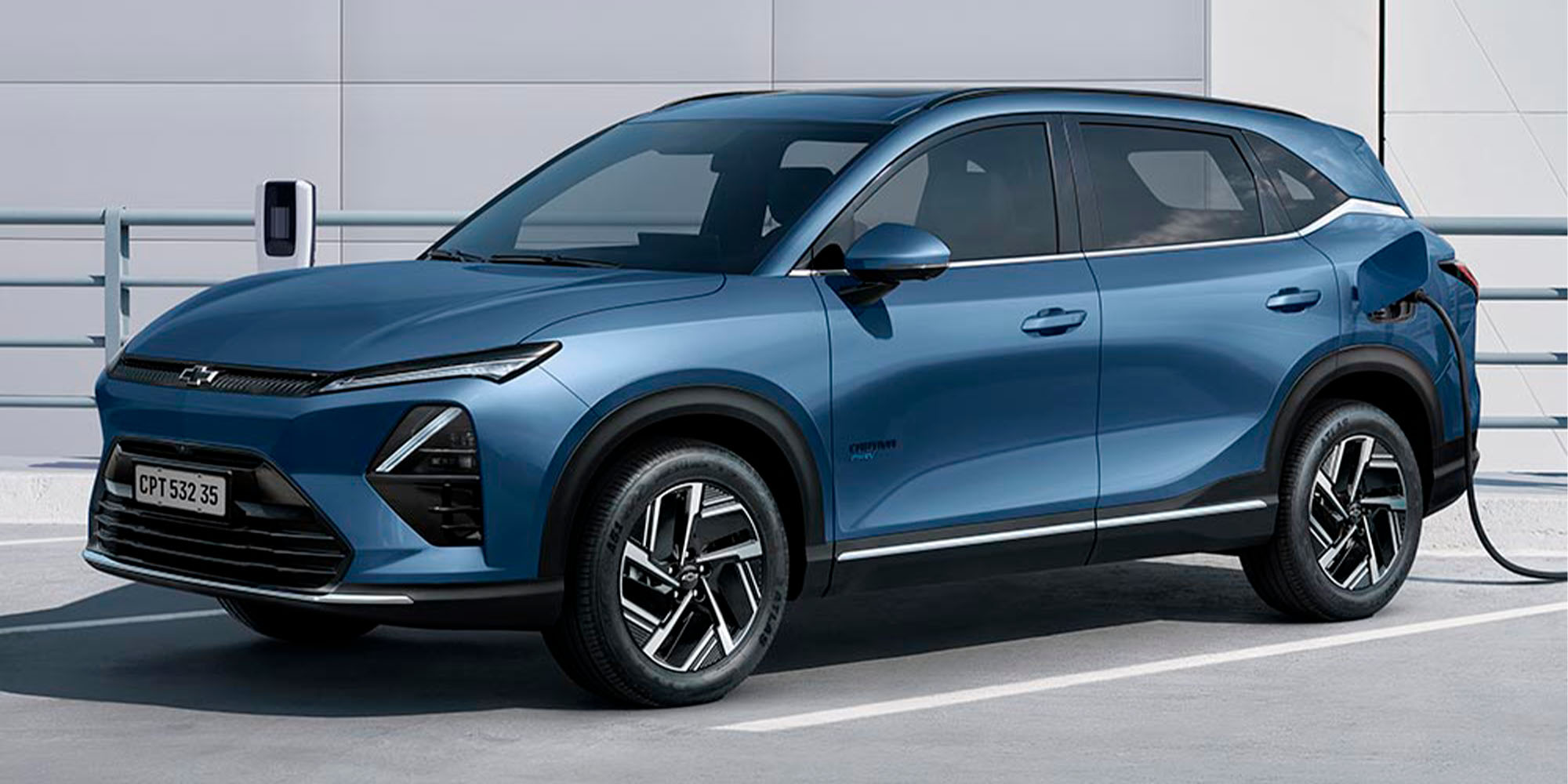 chevrolet captiva híbrida exterior azul