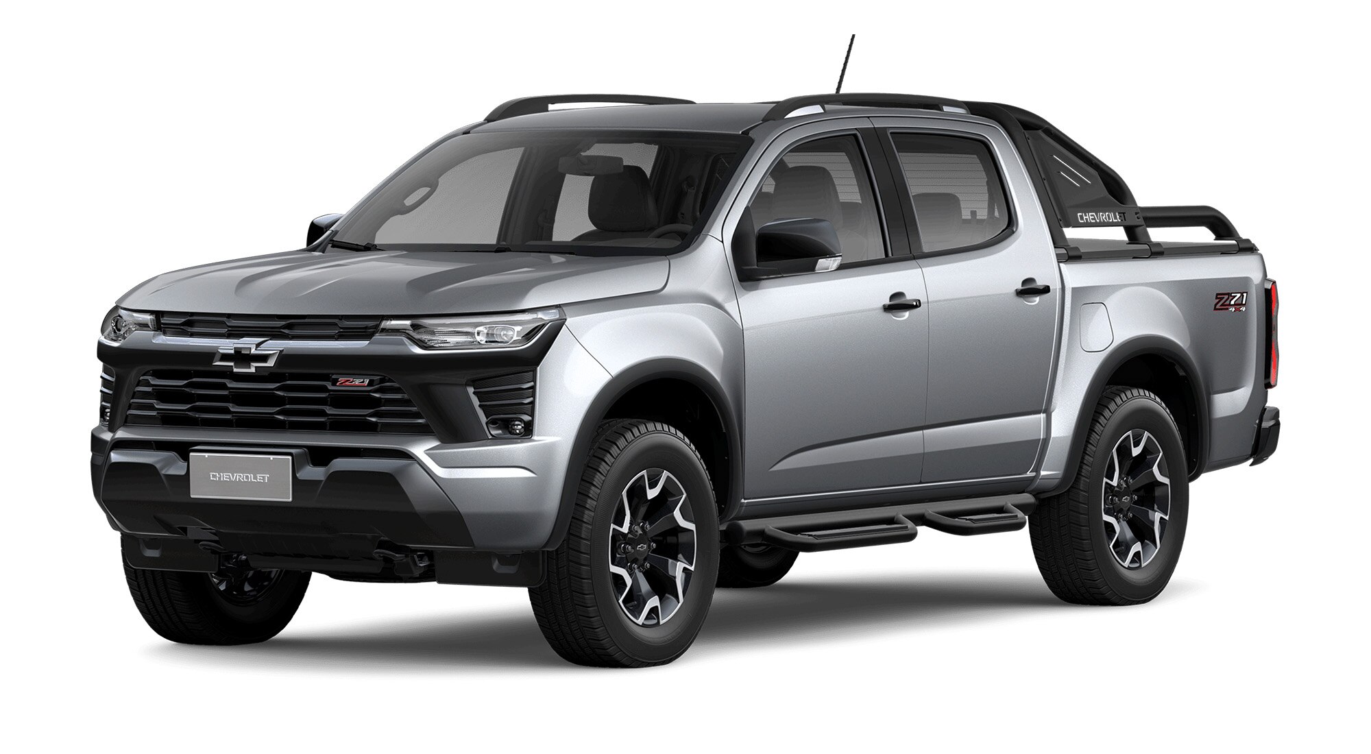 Chevrolet Colorado Z71 color Plata Tiburón  destacando su diseño pickup